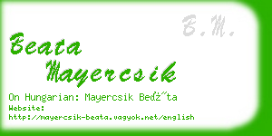 beata mayercsik business card